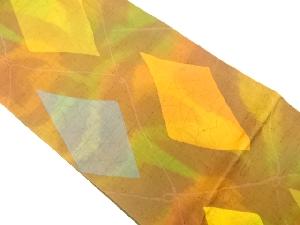 斜め格子に菱模様織り出し　袋帯